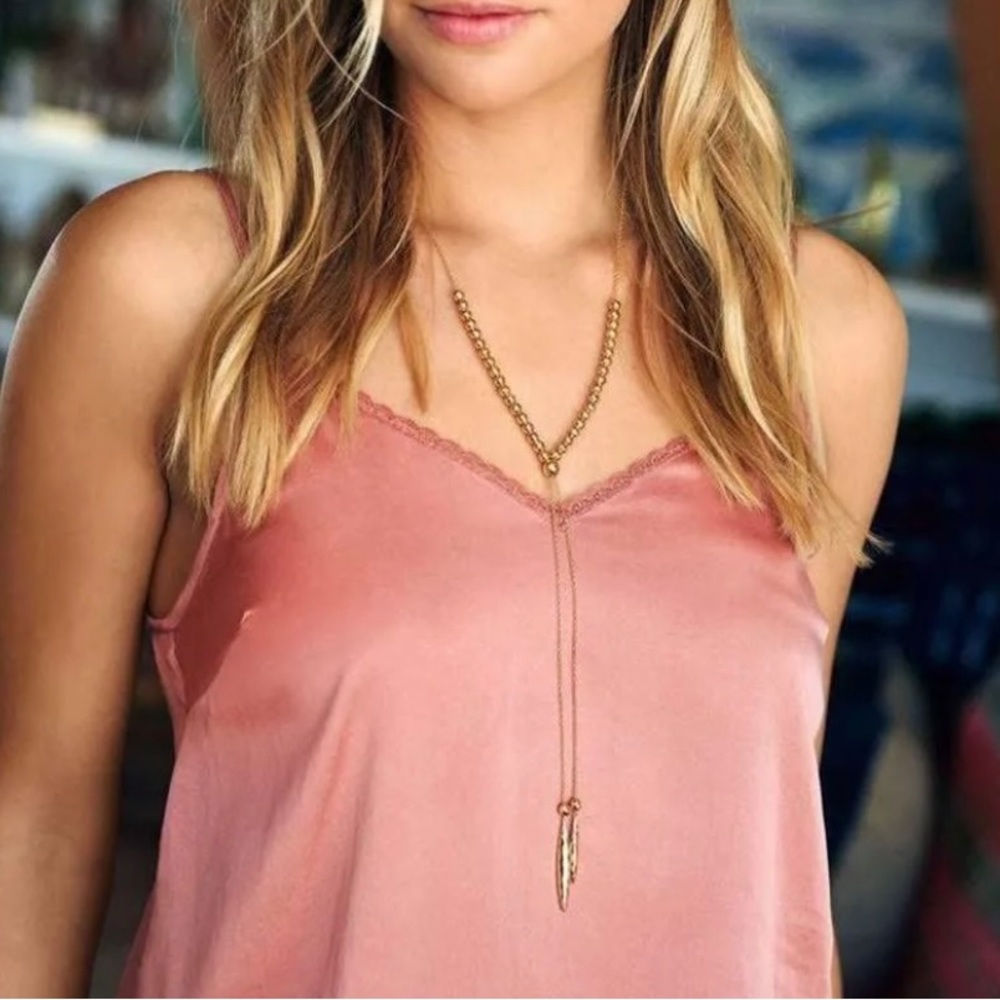 Gorjana Pink and Gold Necklace with Elegant Design